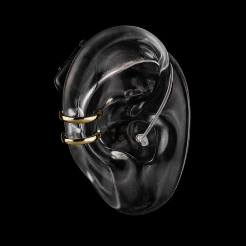 Double safety ring in gold
